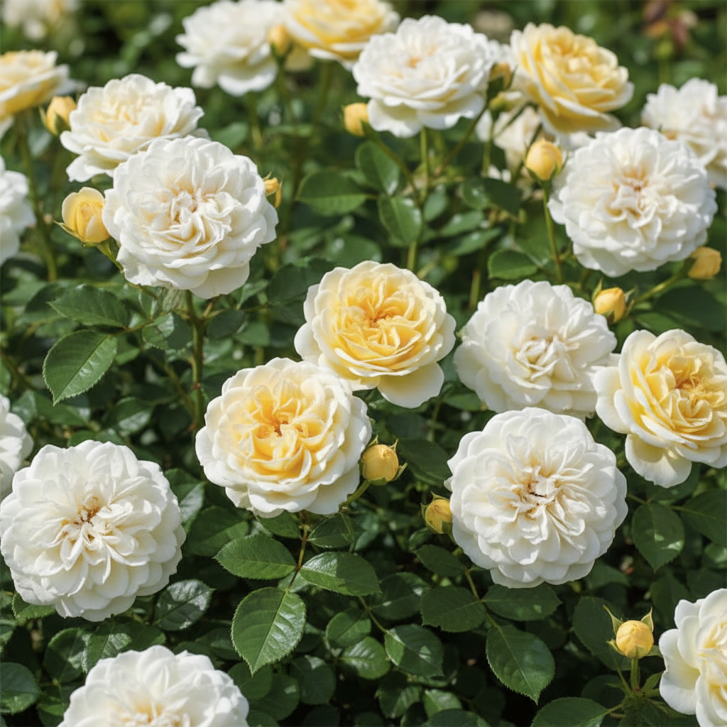 Роза почвопокровная Нина Поулсен № 1