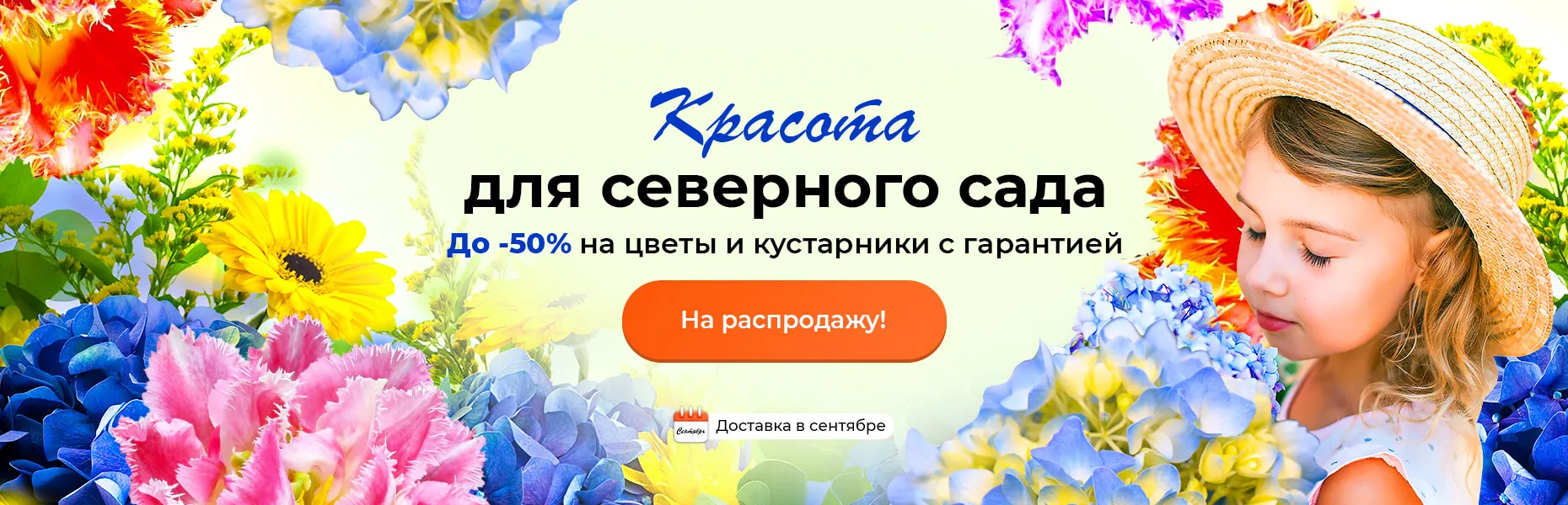 Красота для северного сада! До -50% на цветы и кустарники с гарантией