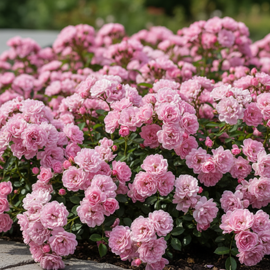 Роза почвопокровная Претти ин Пинк № 1