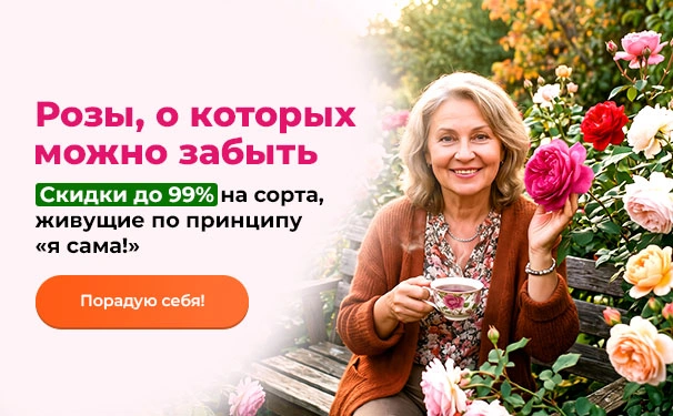 Розы, о которых можно забыть! Скидки до 99% на сорта, живущие по принципу «я сама!»