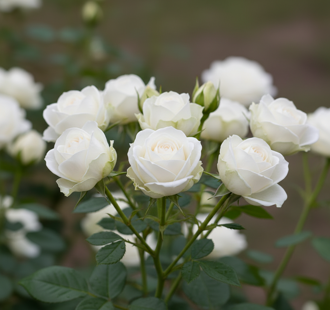 Роза спрей Вайт Лидия