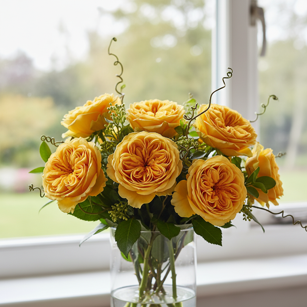 Роза английская долгоцветущая Бринг Ми Саншайн