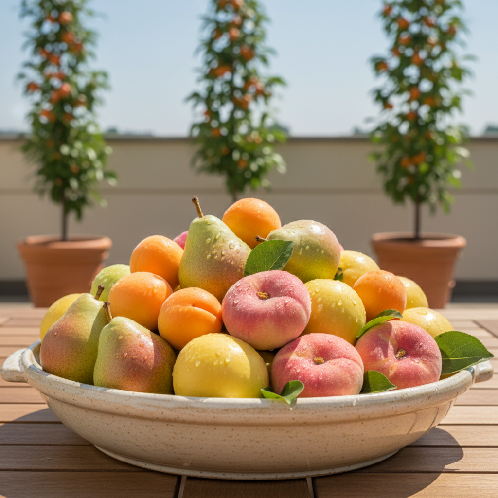 Комплект колоновидных деревьев "Для урожая в квартире" из 4 сортов № 1