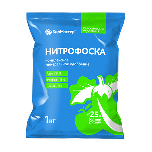 Нитрофоска, комплексное минеральное удобрение 1 кг № 1