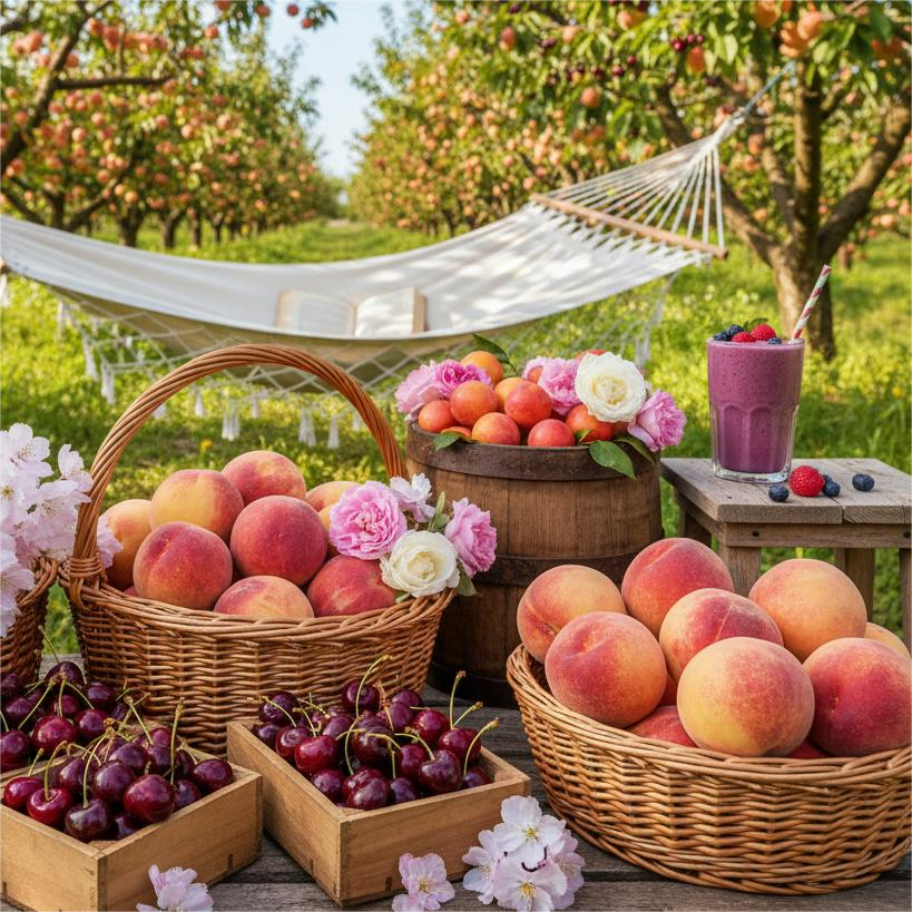 Комплект урожайных фруктовых деревьев "Ленивый дачник" из 3 сортов № 1