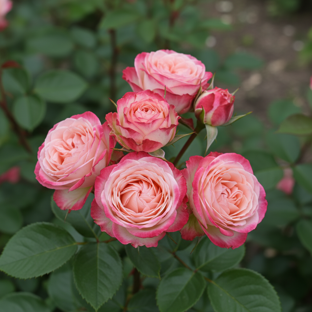 Роза спрей пионовидная Ай Опенер № 1