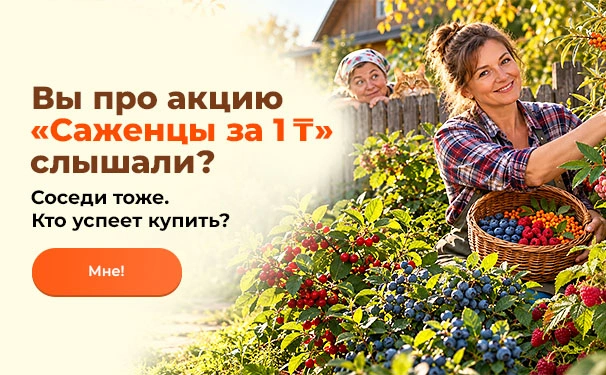 Вы про акцию «Саженцы за 1 тенге» слышали? Соседи тоже. Кто успеет купить?