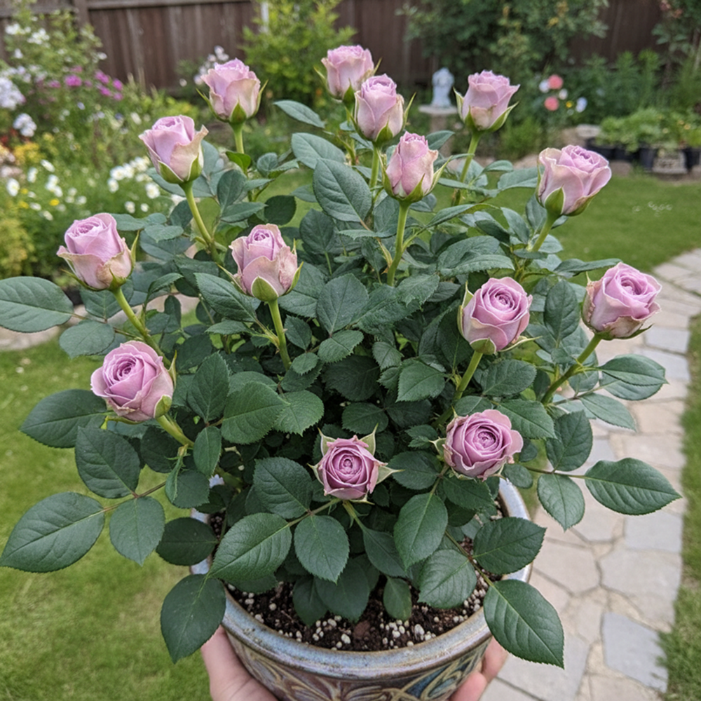 Роза чайно-гибридная нераскрывающаяся Византия