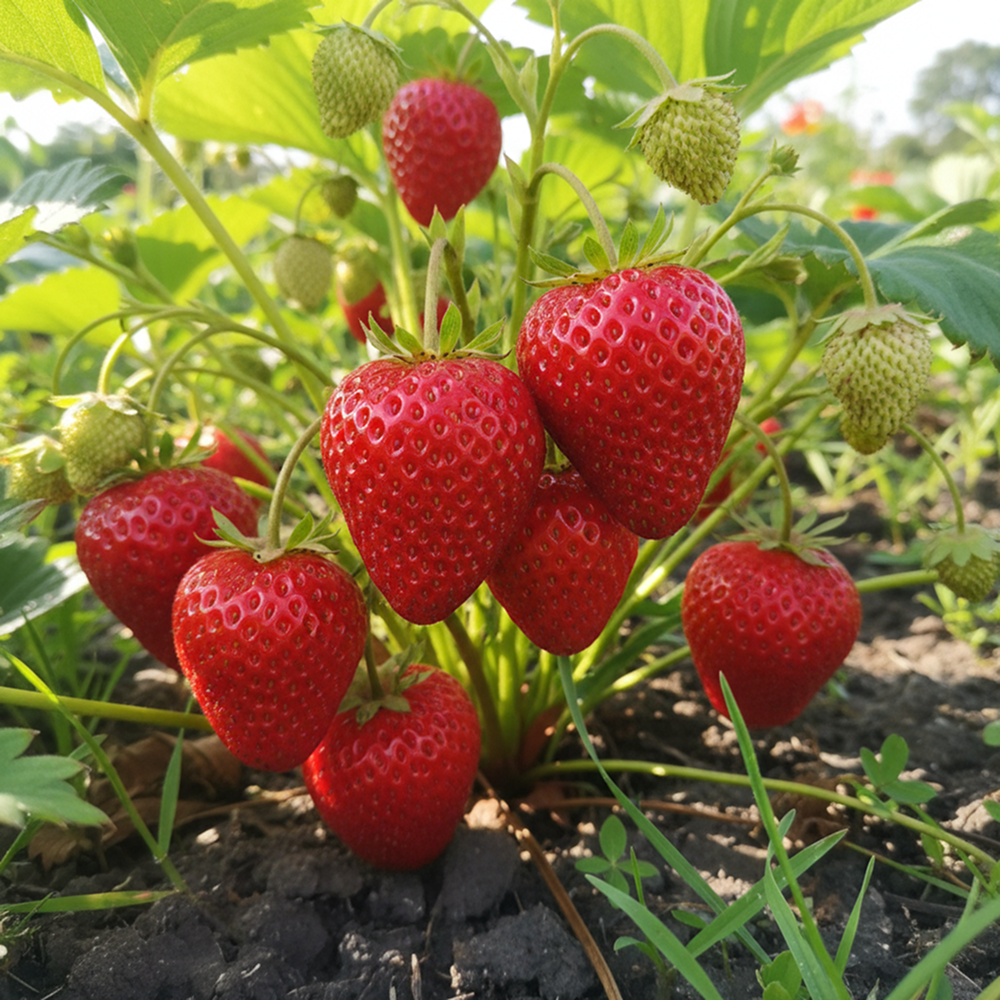 Земляника ремонтантная (крупноплодная) изысканного вкуса Амандин, 5 саж.