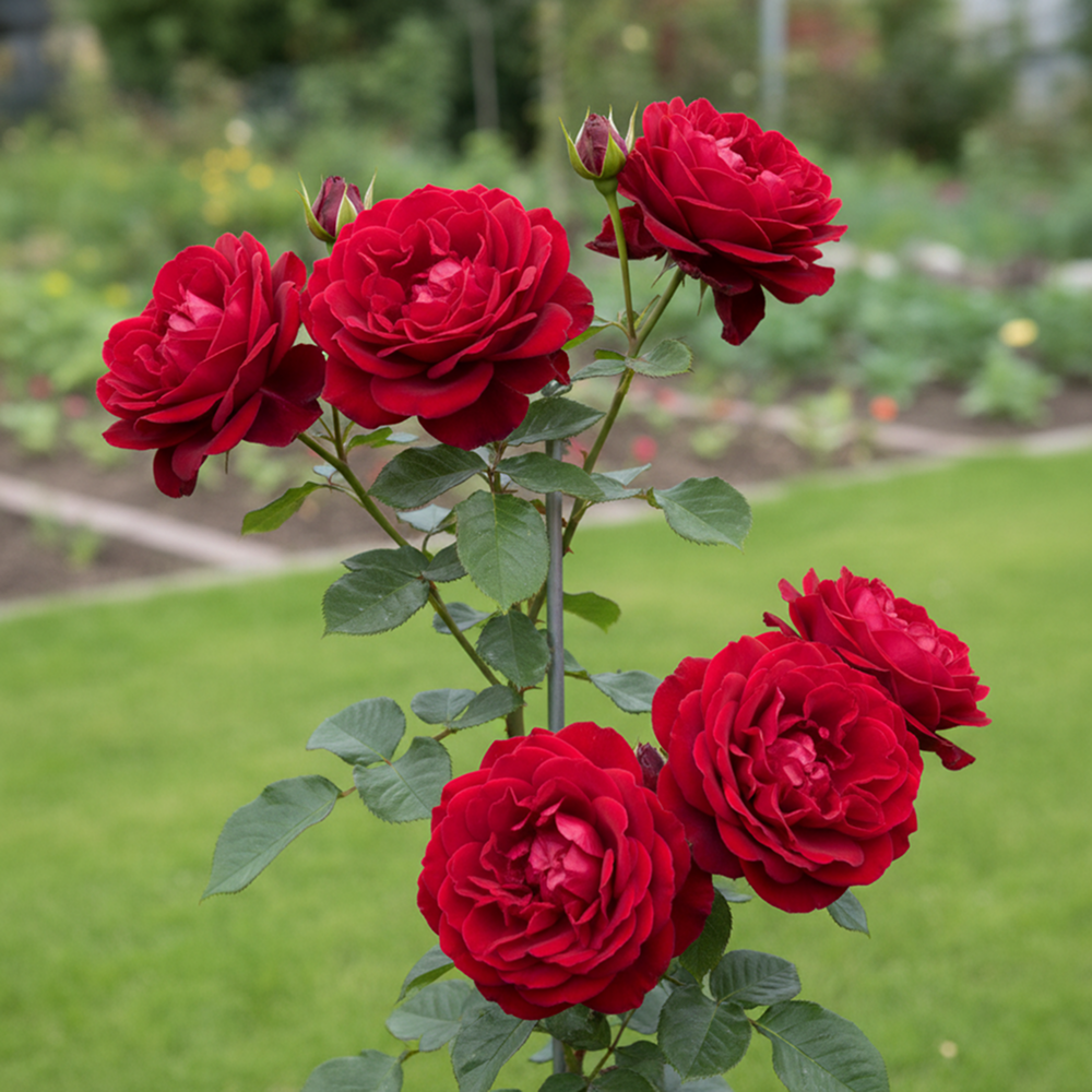 Роза штамбовая Красная Шапочка