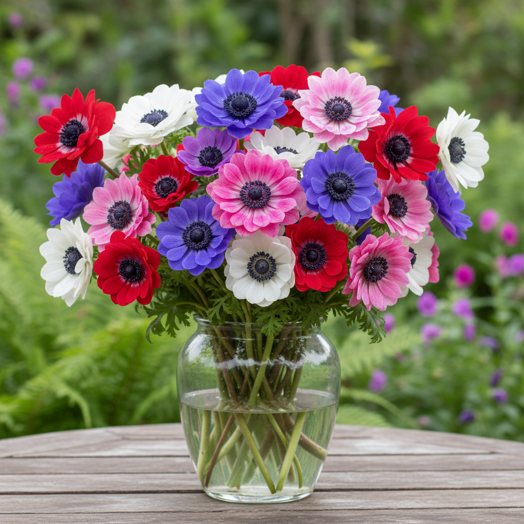 Анемона махровая Сент Бриджит, микс № 1