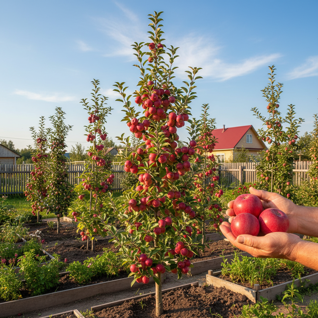 Яблоня колоновидная сибирская Китайка красная № 1