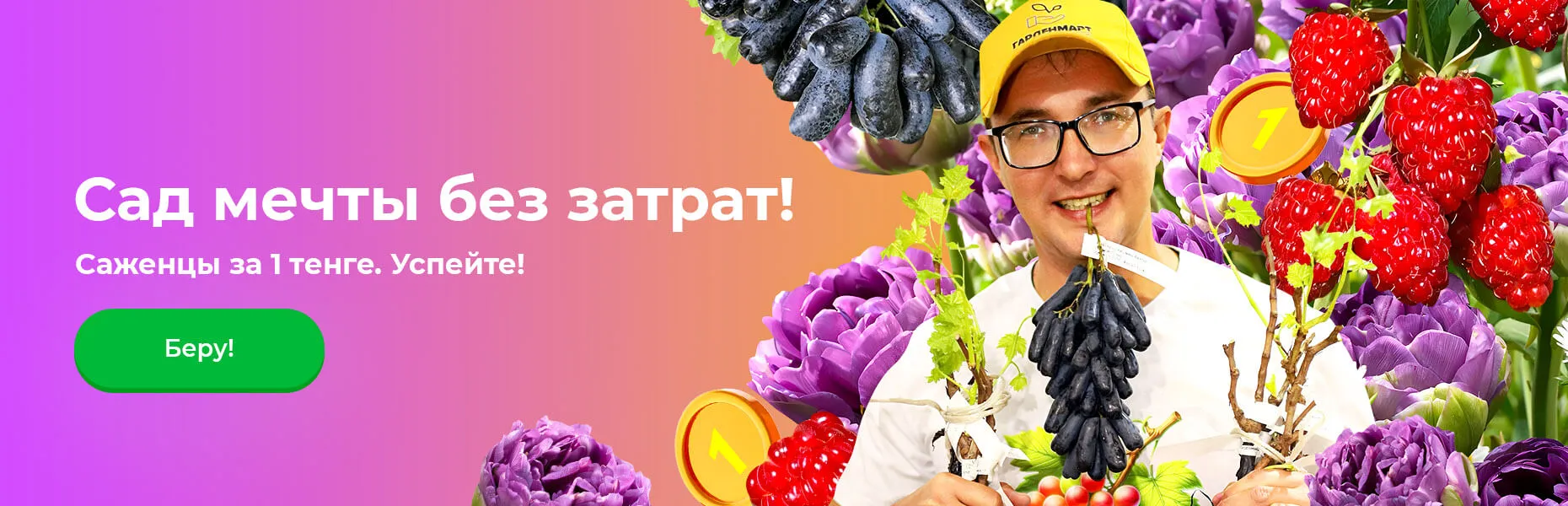 Сад мечты без затрат! Саженцы за 1 тенге. Успейте!