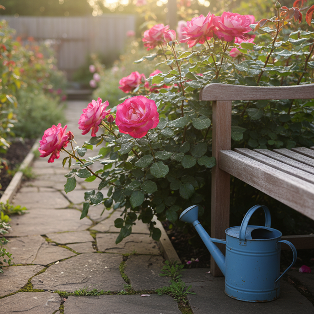 Роза флорибунда горшечная Суни