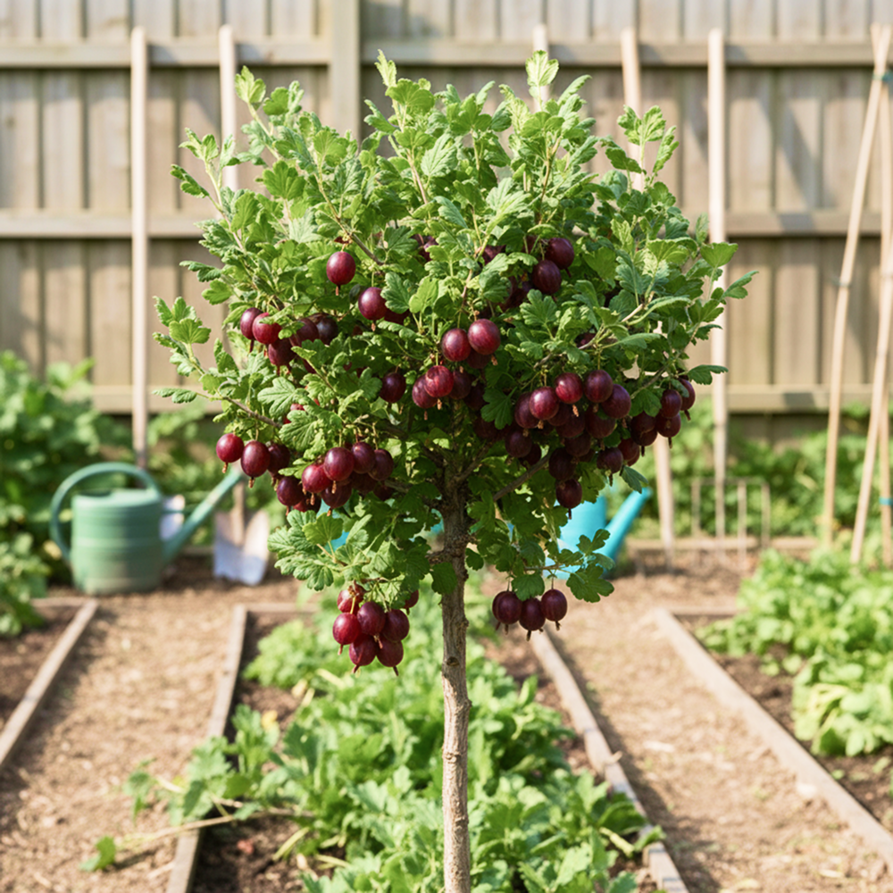 Крыжовник на штамбе Хинномаки Ред № 1