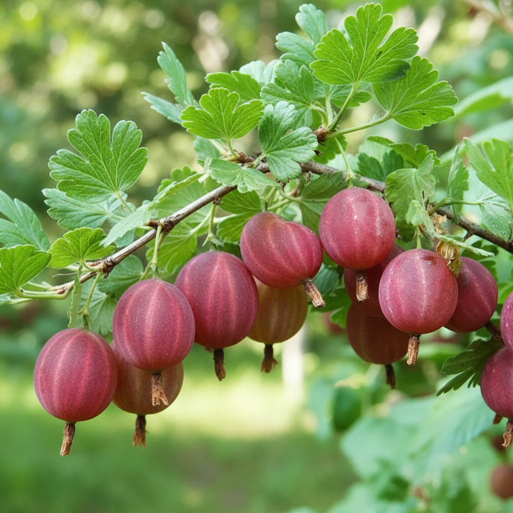 Крыжовник сладкий Уральский розовый № 1