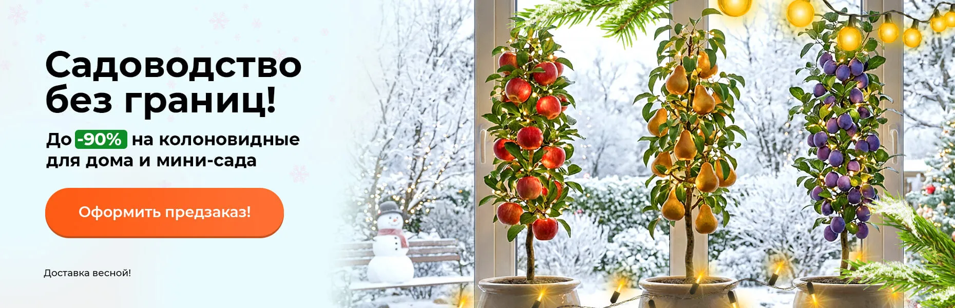 Садоводство без границ! До -90% на колоновидные для дома и мини-сада Доставка весной!