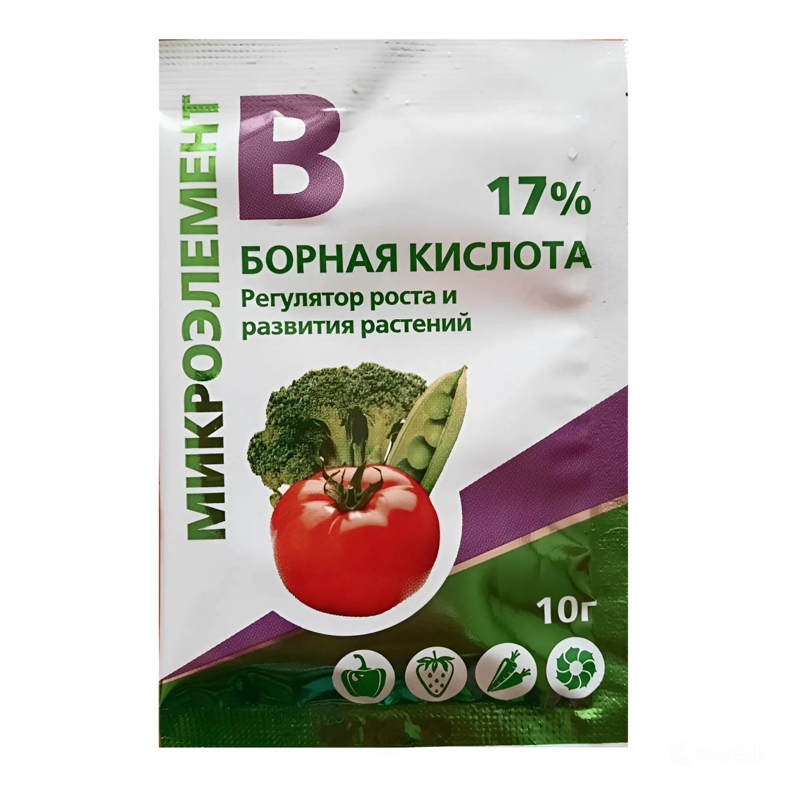 Борная кислота, для роста и развития растений 10 г № 1
