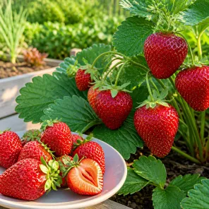 Земляника крупноплодная очень вкусная Дюшес, 5 саж.