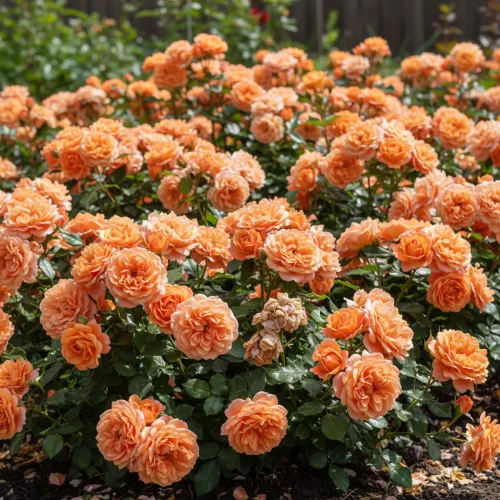 Роза почвопокровная Миниатюр Оранж