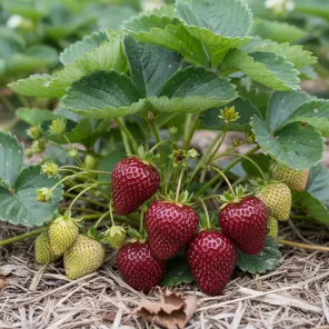Земляника крупноплодная темная Бейхан, 5 саж.