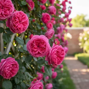 Роза плетистая Цикламен Пьер де Ронсар