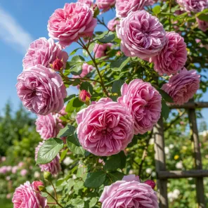 Роза плетистая теневыносливая Французское платье