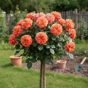 Роза штамбовая Эмильен Гийо